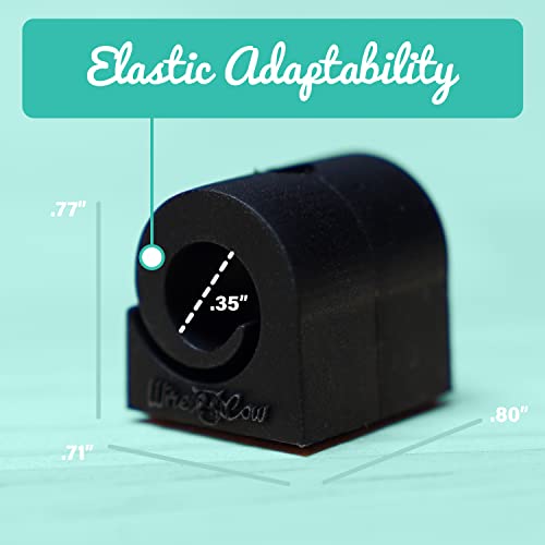 Organizadores de cables de silicona, clips adhesivos para cables para escritorio, auto y noche – Gestión de cables para cables de carga, cables USB-C, auriculares (Negro) miniatura 2