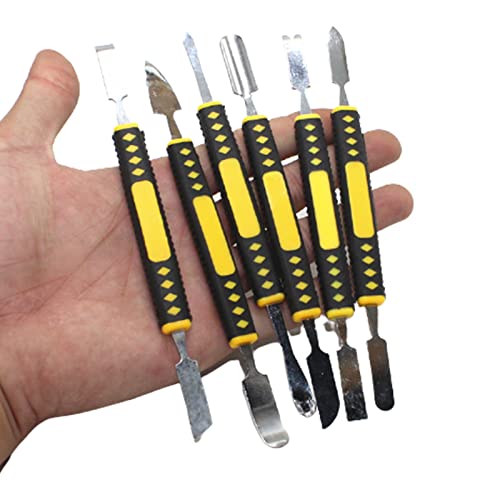 Crowbar Set Metal Crowbar Double-Ended Metal Crowbar Mobile Phone Disassembly Tool Set Professional Opening Pry Tool Metal Crowbar 6 Piece Metal Crowbar For Mobile Phone Disassembly Tool Metal Crowbar #TOP6