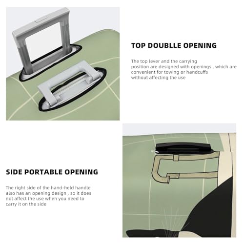 Black And White Cat In The Bathtub Elastic Travel Luggage Covers Dustproof Scratch-Resistant Suitcase Protector Fit 22-24 Inch3