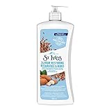 St. Ives 24 Hour Restoring Body Lotion for sensitive skin Almond & Flaxseed Oil made with 100% naturally sourced moisturizers 600 mL