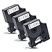 Produktbild 3x Labelwell Kompatibel für DYMO D1 45013 S0720530 45013s Schwarz auf Weiß Etikettenband 12mm x 7m für Dymo LabelManager 160 PNP 280 420P 210D 360D 500TS Labelpoint 250 150 100 Labelwriter 400 450 Duo