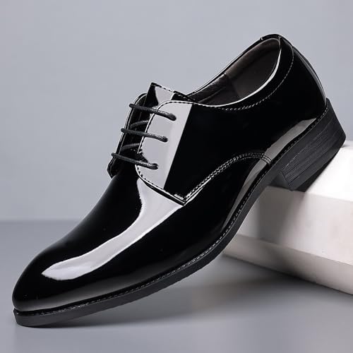 Men's British Style Business Dress Shoes Big Size Black Formal Wedding Groom Shoes New Spring Style Office Leather Footwear3