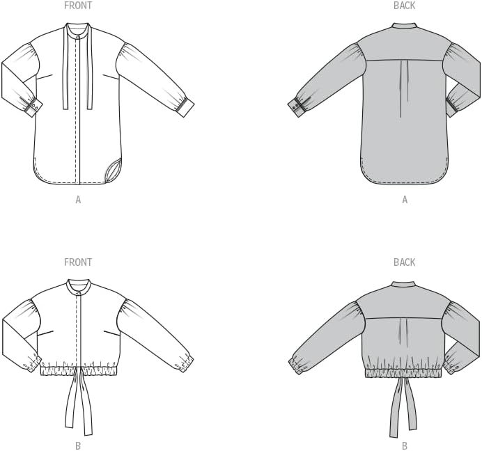 Burda Top Sewing Pattern, Multicolor