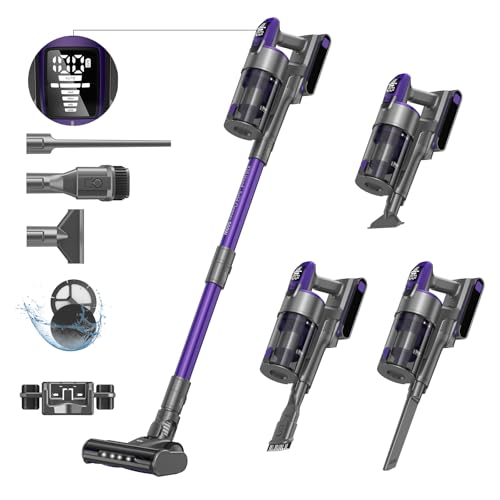 Redkey X18 Aspirateur Balai sans Fil, 500W 33KPa Puissance D'aspiration Ultra-élevée, 65 Minutes D'autonomie, Mode Automatique Intelligent, Aspirateur sans Fil 8-en-1, Batterie Amovible 2000mAh