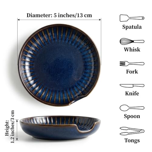 Ceramic Spoon Rest & Utensil Holder - Heat Resistant, Dishwasher Safe Kitchen Accessory for Hob & Worktop, Prevents Stains - Image 3