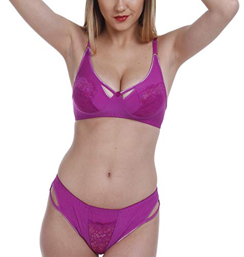Image of FIMS - Fashion is my style Satin Nylon Lycra Spandex (4WAY) Bikini Set for Women for Beach Lingerie for Women Lingerie for Lingerie Set Bra Panty Set for Women with Bra Panty Set