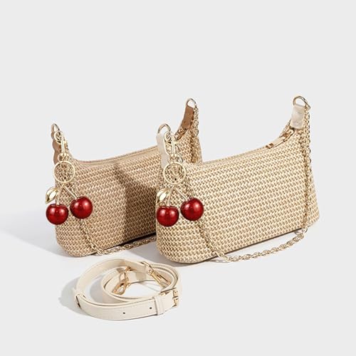 Bolso de hombro tejido de verano para mujer miniatura 6