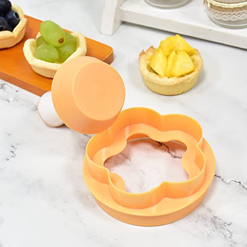 Dd-Life 9 Packs Plastic Pastry Tamper Tart Shell Molds,Pastry Dough Tamper Kit,Flower/Round Dough Cookie Cutter Set, Cutters Cookie Press For Baking Muffin Biscuit Cupcake #TOP4