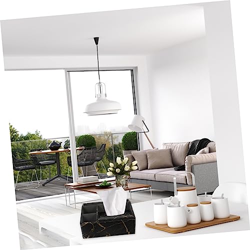 Boîte de rangement cuir marbré : la solution au désordre des télécommandes de salon - 4