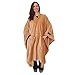 throwbee Original Blanket-Poncho BEIGE (Yay! NO SLEEVES) Wearable Throw THE MOST COMFORTABLE and SOFTEST EVER!!! Indoors or Outdoors - men women kids
