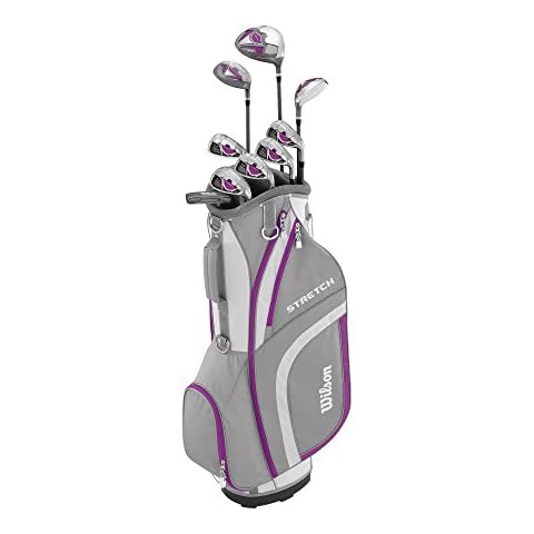 Set completo Wilson Stretch XL para mujer con 9 palos de golf y carro Cover