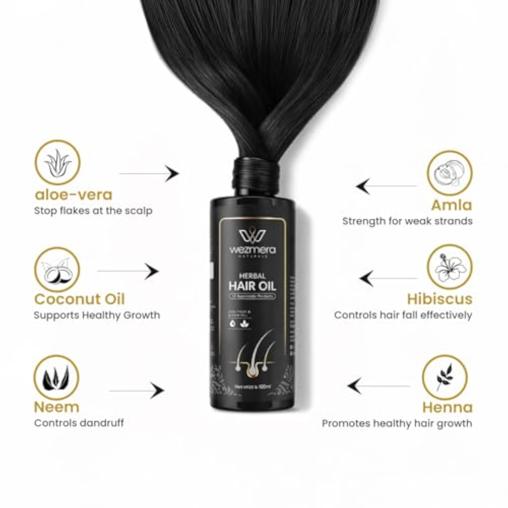 Herbal Hair Oil for Growth & Dandruff Care