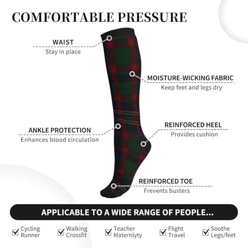 Cork, County (District) Tartan Compression Socks, Suitable For Both Men And Women - Perfect For Running, Grooming, Hiking, Flying, And Traveling3