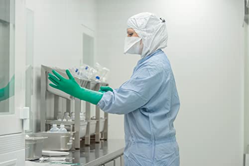 DermaShield Ansell 73-721 Neoprenhandschuhe, Chemikalien- und Flüssigkeitsschutz, Grün, Größe 6.5 (200 Paar)