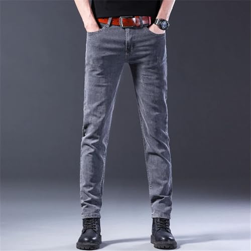 Men’S High Street Small Foot Skinny Jeans Stretch Soft Straight Leg Denim Trousers3
