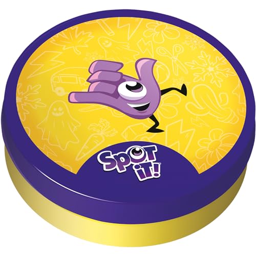 Asmodee Spot It! Classic Card Game (2024 Refresh) - Eco-Blister Edition, 5-in-1 Visual Perception Game for Quick Reflexes and Family Fun, Ages 6+, 2-8 Players, 10 Minute Playtime