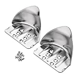 HeyJiaYu 1 Pair Stilt Heel Bracket Replacement Kits, Aluminum Alloy Drywall Stilt Heels Replacement Tool Kit, Heel Brackets Repairs Construction Painting Accessories 2 Pack