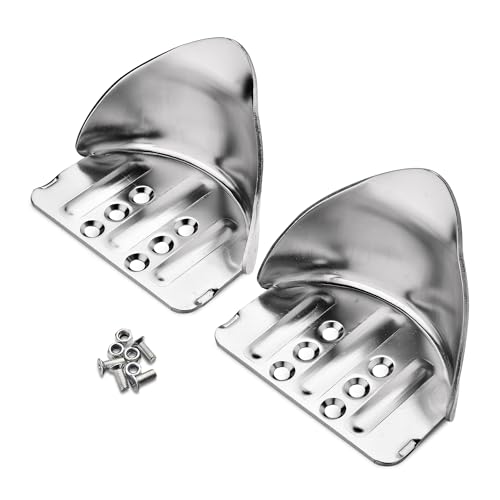 HeyJiaYu 1 Pair Stilt Heel Bracket Replacement Kits, Aluminum Alloy Drywall Stilt Heels Replacement Tool Kit, Heel Brackets Repairs Construction Painting Accessories 2 Pack