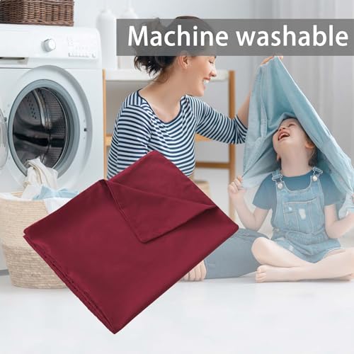 WhatsBedding Memory Foam Body Pillow with Breathable Zippered Cotton Cover, Full Body Pillow for Adults, Long Pillow for Sleeping, Firm Pillow Fluffy Supportive, Burgundy Red