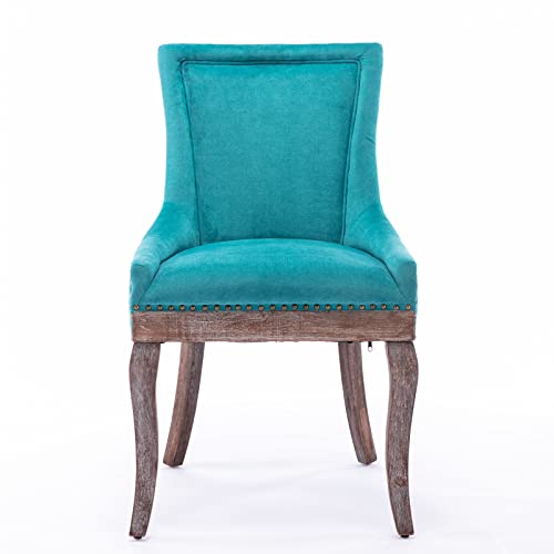 FEMICON Comfortable Blue Dining Chair Set for Cozy Gatherings, Stylish