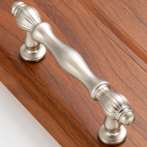 BEROSSA 3 Inch Brushed Nickel Cabinet Pulls Drawer Handles 10 Pack 2510