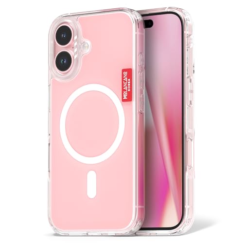Coque iPhone 16 Plus MagSafe rose transparente antichoc MOLAN CANO