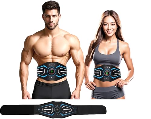 Fitness Belt,Model KLT-07,ABS Stimulator,Ab Machine,Abdominal Toning Belt,Fitness Training Ab Trainer Equipment for Home,Fitness Strength Training Workout Equipment for Men and Women Blue