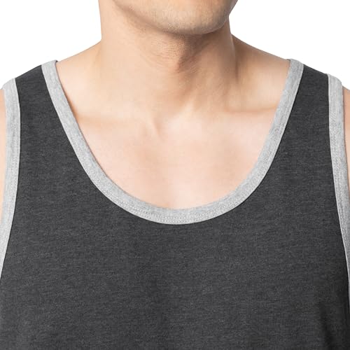 Image of Fruit of the Loom Men's Eversoft Cotton Sleeveless T Shirts, Breathable & Moisture Wicking with Odor Control, Sizes S-4X