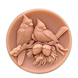 Silicone Candle & Soap Mold - Round Bird Shape (11323)