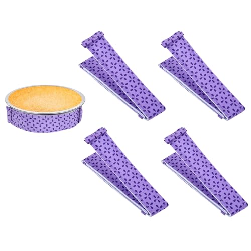 DIVINA VITAE 4 Pcs Baking Strips for Cake Pans Cakes Pan Dampen Strip Absorbent Thick Cotton Cake Strips for Even Baking for Kitchen Bakery Restaurant, Cakes Leveler and Bakings Supplies