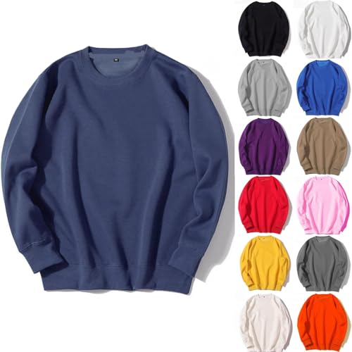 Felpa da uomo Autunno Felpe senza cappuccio Pullover Confortevole Manica