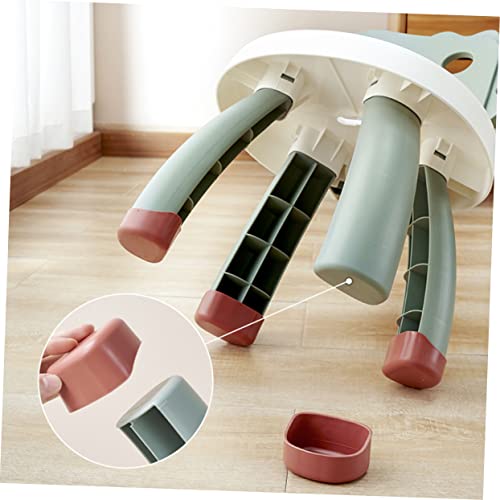 Nusitou Portable Chair Children's Chair Green Chair Chairs For Kids Barstool Chairs Baby Childlike Green Non- Floor Mat Pvc Plastic Chairs #TOP7
