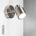 Produktbild DLLT 5W LED Wandspot mit Schalter Drehbar, Wandstrahler aus Aluminium 3000K, Modern Wandlampe GU10 mit Dreh- und Schwenkbarem Spot für Kinderzimmer Wohnzimmer Schlafzimmer Treppe(Leuchtmittel inkl.)