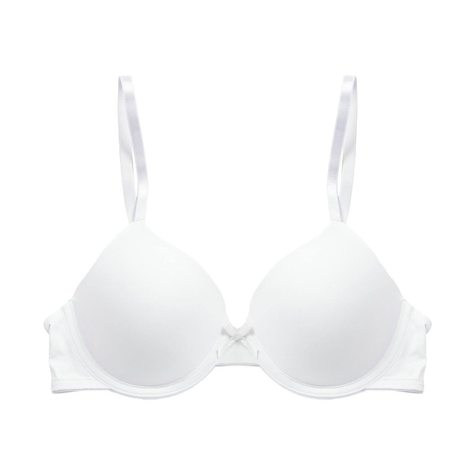 Reggiseno Donna Pacchetto di 3 Reggiseni A Fascia Copertura Completa del Comfort delle Donne, Cinghie Classiche Regolazione Sostegno Trucco Corpo Lingerie Sonno-bianco-85c