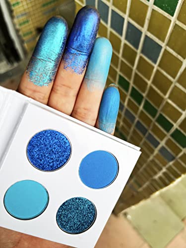 Szdym 4 Colors Pigmented Eyeshadow Palette,Cosmetic Duochrome Matte Eyeshadow,Creamy Texture Blendable Natural Colors Long Lasting Make Up (Make Up-1) #TOP1