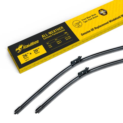 2 Wiper Blades 26\"/20\" Replacement for Tesla Model Y 2020-2022 Windshield Wiper Blade,26+20 Inch Windshield Wiper Blades -Original Factory Quality