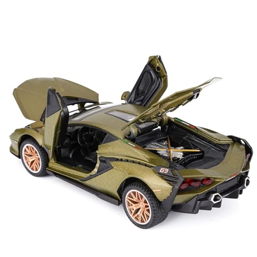 Carro de modelo metálico 1:32 con luces y sonido miniatura 2