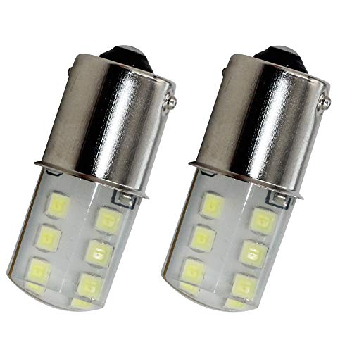 Yolu 2-Pack Super Bright 1156 LED Bulbs White 2835 12-SMD 2.5W for 1141 1003 1073 BA15S 7506 LED Lights Replacement for Back Up Reverse Tail RV Lights