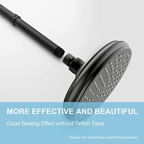 Offo Shower Head Extension Arm, 10 Inches Shower Arm Extension Shower Head Extender Made Of 304 Stainless Steel Shower Pipe Extension, Matte Black #TOP2