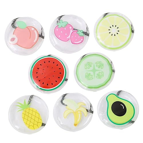 TOPPERFUN De Hielo Para Ojos 8 Unidades Diseño Frutas, Compresas Frías Refrescantes, Paños Oculares Verano Para Aliviar Fatiga y Bolsas, Cuidado Facial Relajante Para Adultos