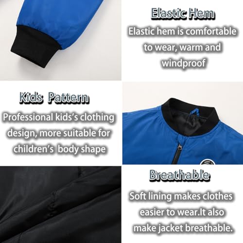 Image of SNOW DREAMS Boys Girls Bomber Jacket Flight Jackets Spring Varsity Jacket