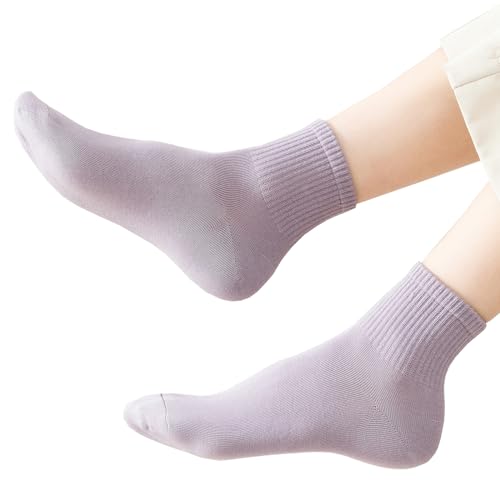 Women's Mini Crew Ankle Socks Pure Cotton Athletic Casual All Season Socks for Women 6