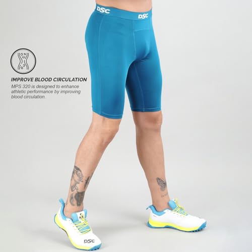 Image of DSC Men's Compression Shorts, Half Tight Athletic Underlayer for Workout, Gym, Sports & Cycling - Breathable Muscle Support