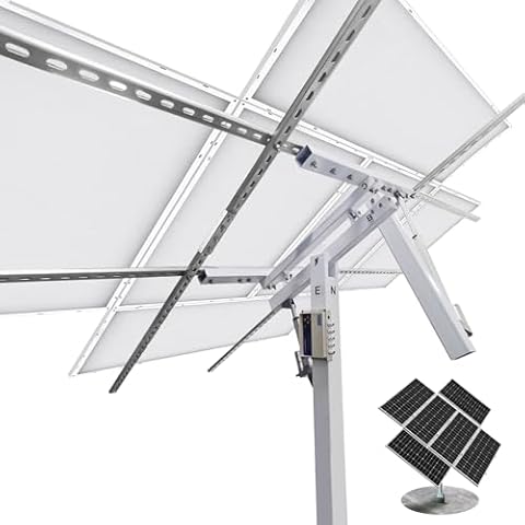 ECO-WORTHY Solar Panel Dual Axis Tracking System (Increase 40% Power) with Tracker Controller, Complete Solar Tracker Kit, Ideal for Different Solar Panels, for Yard/Farm/Field Cover