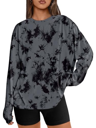 Image of Trendy Queen Womens Oversized Long Sleeve Shirts Fall Tops 2026 Basic Tees