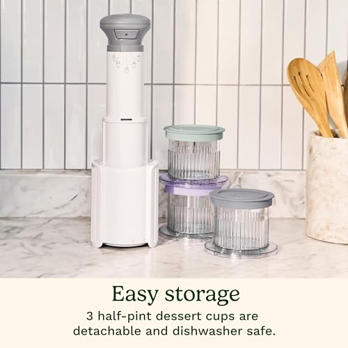 Cuisinart FastFreeze 5-in-1 Ice Cream Maker, Sorbet, Milkshakes, Slushies and Mix-in Frozen Dessert Maker, Compact Machine, Easy to Use, Automatic, Includes 3 Mixing Cups with Lids (ICE-FD10C) by Cuisinart - Image 5