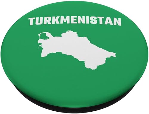 Miniatura 2 de Isolated white silhouette of a map of Turkmenistan PopSockets Standard PopGrip