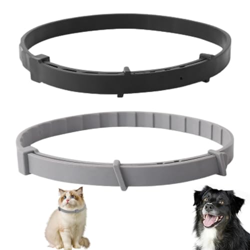 UIEXAY 2 Stück Flohhalsband Für Katzen,Flohhalsband Hunde Klein,Zeckenhalsband Für Katzen,Zecken Flohschutz Halsband,Zecken Flohband Katze,Floh...