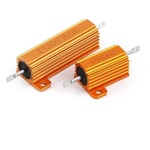 Résistance de puissance 50W 6 Ohm bobinée en aluminium RX24 dorée - 3