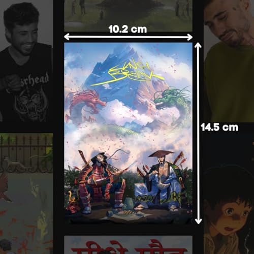 Image of Auraposter Paper Seedhe Maut Mini Posters (Set of 40) - 15x10 cm for Wall, Bedroom, Living Room - Desi Hip Hop - Double Tape Included